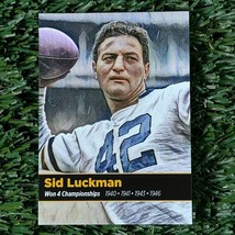 Sid Luckman Art Card 1/100 RetroArt CHF ACEO Football Chicago Bears Championship - £5.50 GBP