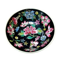 Zhongguo Jingdezhen China Famille Noir Teacup Saucer or Trinket Bowl Dish 4 Inch - £4.66 GBP