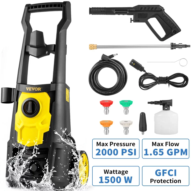 Electric Pressure Washer, 2000 PSI, 1.65 GPM Power Washer - £193.04 GBP