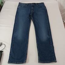 Levi's 505 Straight Leg Men's Blue Denim Cotton 5-Pocket Jeans Size 40W×32L image 10