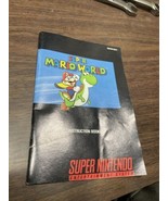 Super Mario World SNES/Super Nintendo Instruction Booklet/Manual Only - $16.67 CAD