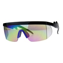 80&#39;s Lunettes De Soleil Surdimensionné Demi Jante Ski Mode Multicolore Lentille - £12.52 GBP