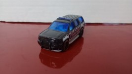 2011 Hw City Works Exclusive &#39;07 Chevy Tahoe Black&amp; Blue Police Hot Wheels 1:64 - £2.63 GBP