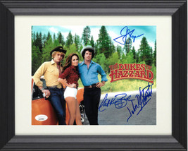 Dukes of Hazzard signed 3 Sig 8x10 Photo Custom Framing- JSA Witnessed Tom Wopat - £153.35 GBP