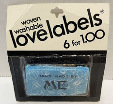 VTG Belding Heminway Made by Me Woven Washable Love Labels NOS Pack of 6 - $9.63