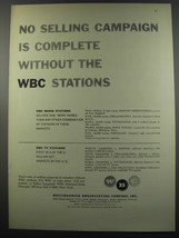 1955 WBC Westinghouse Broadcasting Company Ad - No selling campaign is c... - $18.49