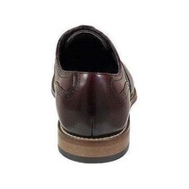 25064-601 Mens Dunbar Stacy Adams Shoes Antiqued Leather Burgundy Oxford wingtip image 6