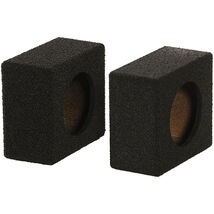 Qpower Empty 6.5" Square Speaker Enclosure Pair QBomb (spray on Black Be... - $87.73
