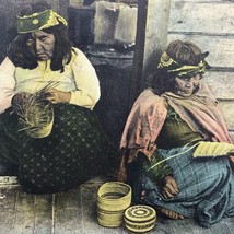 Puget Sound Indians Weaving Baskets Postcard Posted Native American Firs... - $12.00