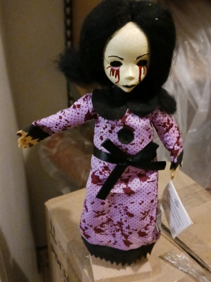 Amscan CREEPY GIRL MINI STANDING PROP on Wooden Stand 12" Tall - New with Tags - £2.36 GBP