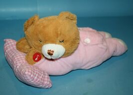 Goffa Teddy Bear 12" Pink PJ Bedtime Baby Pillow Lying Plush Soft Toy No... - $10.40