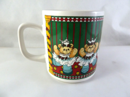 Lucy and Me 1988 Lucy Rigg Enesco Teddy Bears Ballet Christmas Coffee Cup - $19.79