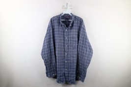 Vintage 90s Streetwear Mens 2XL Faded Collared Flannel Button Down Shirt Plaid - £31.12 GBP