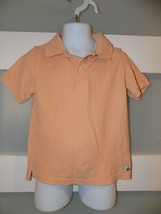 Janie And Jack Light Orange (Peach) Polo SS Shirt Size 2T Boy&#39;s - £14.54 GBP