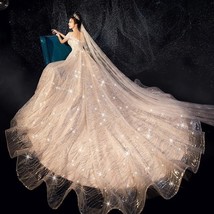 Beautiful Wedding Dress  Luxury Bling Bling Seqined Beading Elegant Bridal Dress - £310.74 GBP