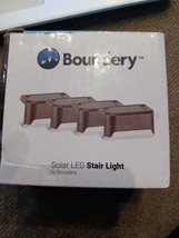 Solar LED Stair Deck Fence Dock Outdoor Light by Boundary 4 Pack NEW - £10.11 GBP
