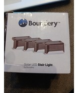 Solar LED Stair Deck Fence Dock Outdoor Light by Boundary 4 Pack NEW - $244.84 MXN
