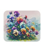 Colorful Pansies Mousepad Pansy Flower Desk Accessory Gaming Mouse Pad R... - $12.95