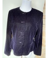 Navy blue velvet short jacket  - $20.00