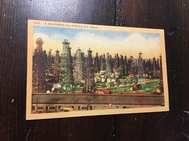 Oil Field California Crude Drilled Towers Divided Back Unposted Rare Hou... - £55.79 GBP