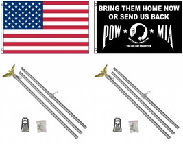 Flag 3&#39;x5&#39; US American and POW MIA Bring Them Home Now OR Send US Back Polyester - £25.60 GBP