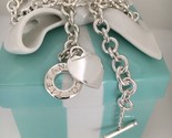 Customized Tiffany Blank Heart Tag Toggle Necklace 16, 17, 18, 19, 20 Inch - £480.29 GBP+