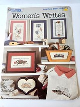 Leisure Arts Leaflet 527 WOMEN'S WRITES Cross Stitch Pattern Book - $4.00