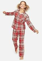 Justice Girls Christmas Pajama Set Sparkle Plaid Holiday, Size 8 - £21.50 GBP