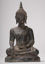 Buda - Antigüedad U Tanga Estilo Bronce Enlightenment Estatua de 23.5cm/22.9cm - $400.92