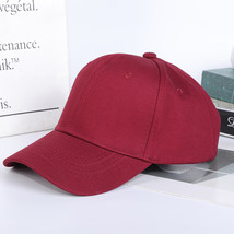 Solid Color Oversized Cap Curved Brim Baseball Cap European Version Male And Fem - £8.25 GBP