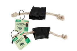 Water Buffalo Horn Rope Tug TOY- 100% Cotton Rope-Dog Chew Treats, 2 COUNT-12 Oz - £13.62 GBP