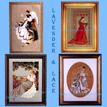 Vintage Lavender &amp; Lace Cross Stitch Patterns  Angel of Christmas Angel of the M - £7.09 GBP