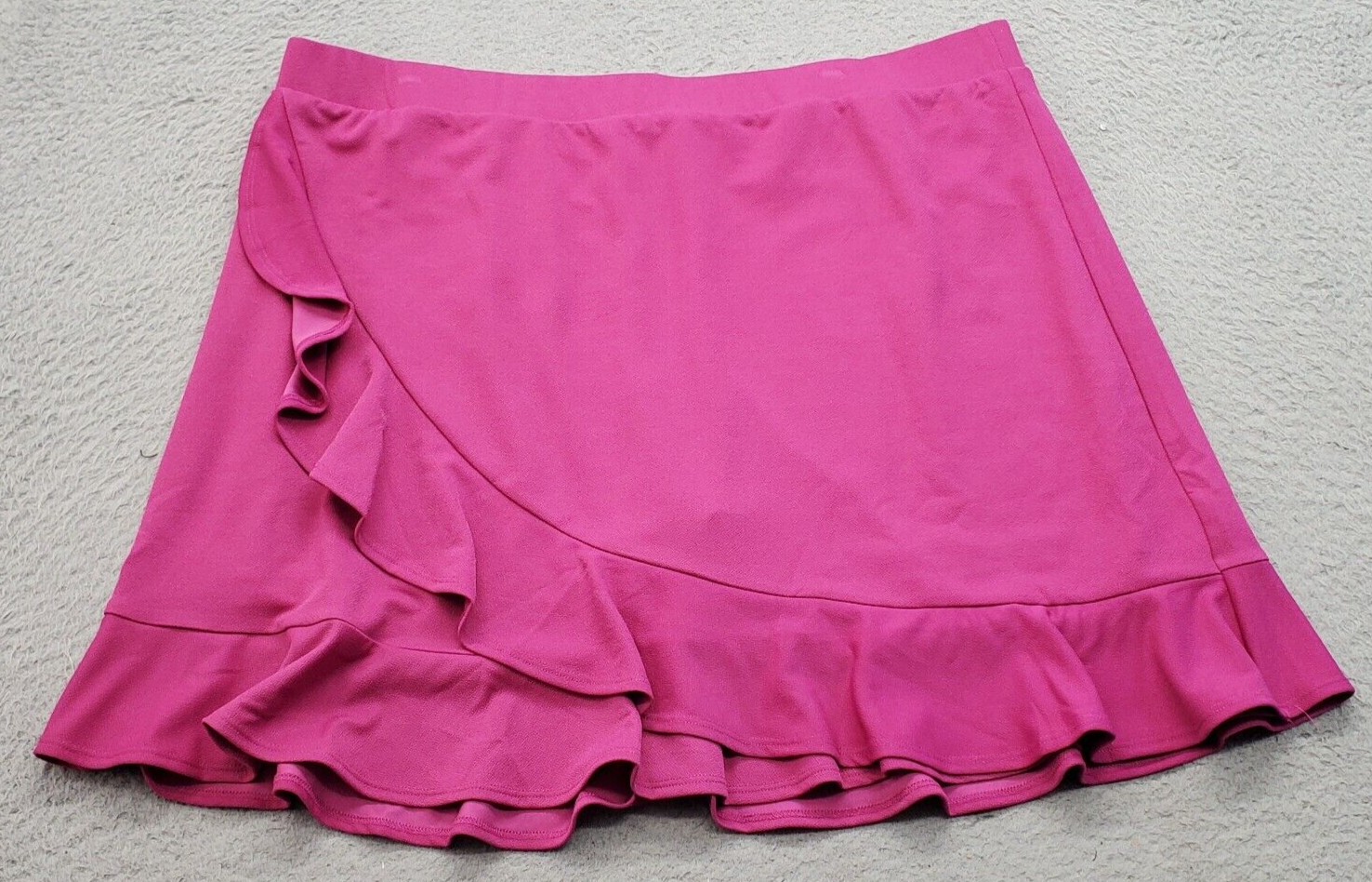 Isaac Mizrahi Live! Wrap Skort Women XL Pink Lined Comfort Elastic Waist... - $20.29