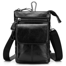 Outdoor Leisure Men Leather Belt Bag 2022 New Korean Fashion Men Waist Bag Casua - £41.26 GBP