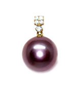 Shining Purple Edison Pearl Necklace - $483.99
