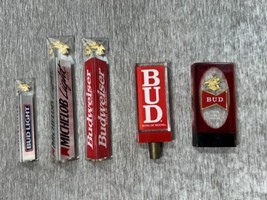 Vintage Beer Tap Handle Lot of 5 Budweiser Bud Light Michelob Mancave Lu... - $34.64