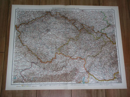 1930 VINTAGE MAP OF WESTERN CZECHOSLOVAKIA CZECHIA BOHEMIA MORAVIA / PRAGUE - £26.94 GBP