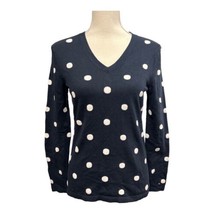 Tommy Hilfiger Sweater Women S Blue Polka Dot Pullover Preppy Nautical O... - $29.63