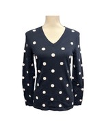 Tommy Hilfiger Sweater Women S Blue Polka Dot Pullover Preppy Nautical O... - €25,37 EUR