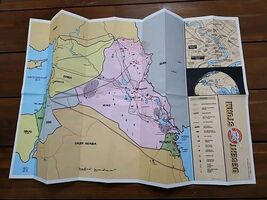 Desert Storm TCG 1991 Americas Major Players Double Sided Map - $12.22 CAD