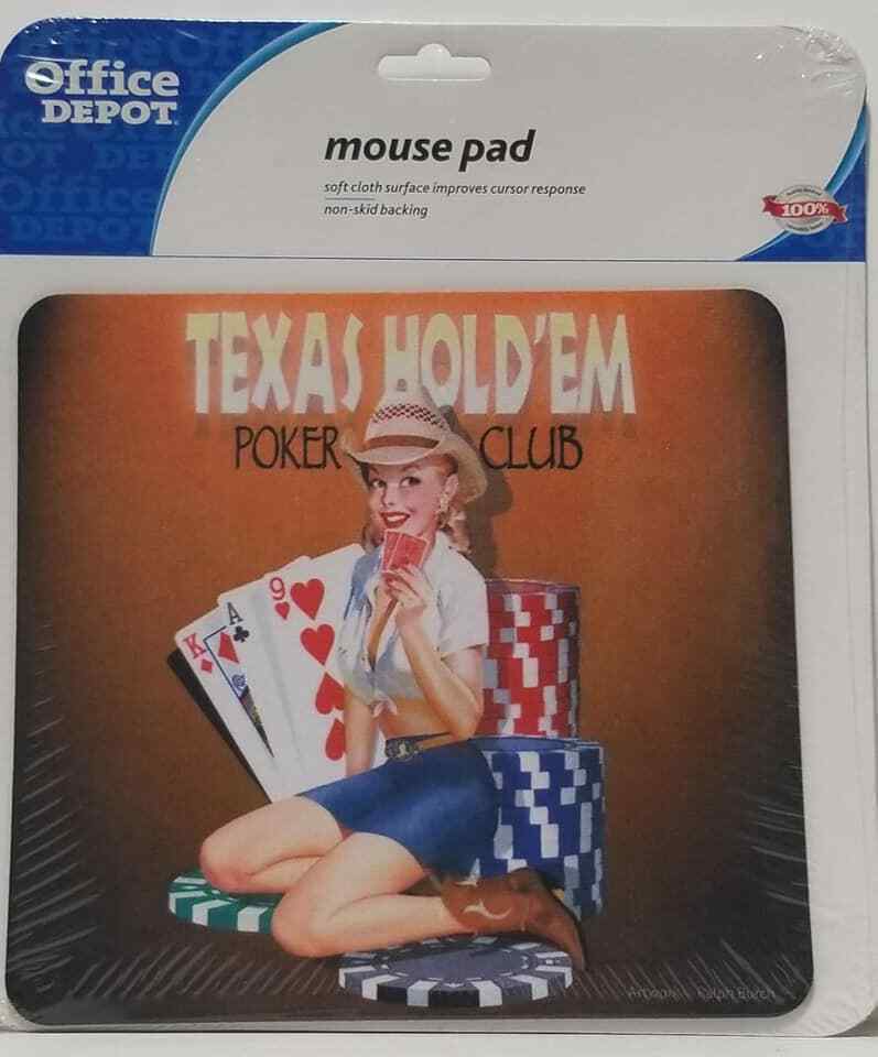 Office Depot Brand Texas Hold 'Em Mouse Pad, Black 659-455 (LOC CR-13) Item image 3