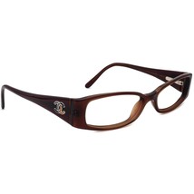 Chanel Women&#39;s Eyeglasses 3094 c. 538 Brown Rectangular Wrap Frame 53[]16 135 - £231.76 GBP
