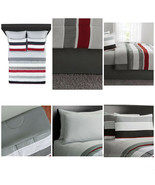 Rugby Striped 8 piece Bed In A Bag Bedding Set Comforter Sets, Choice Si... - £38.61 GBP+