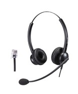 Telephone Headset With Noise Cancelling Microphone &amp; His Cable For Avaya... - £50.09 GBP