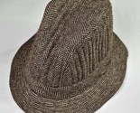 Antique Fedora Men&#39;s Brown Grey Hat Insulated Quality Red Inside Leather... - $29.99