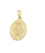 St. Catherine Laboure &amp; the Miraculous Medal 14k Yellow Gold - £1,049.84 GBP
