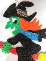 Halloween Popcorn Plastic Witch on Broom Wall Decoration 25 1/2&quot; Tall Outdoor - £32.87 GBP