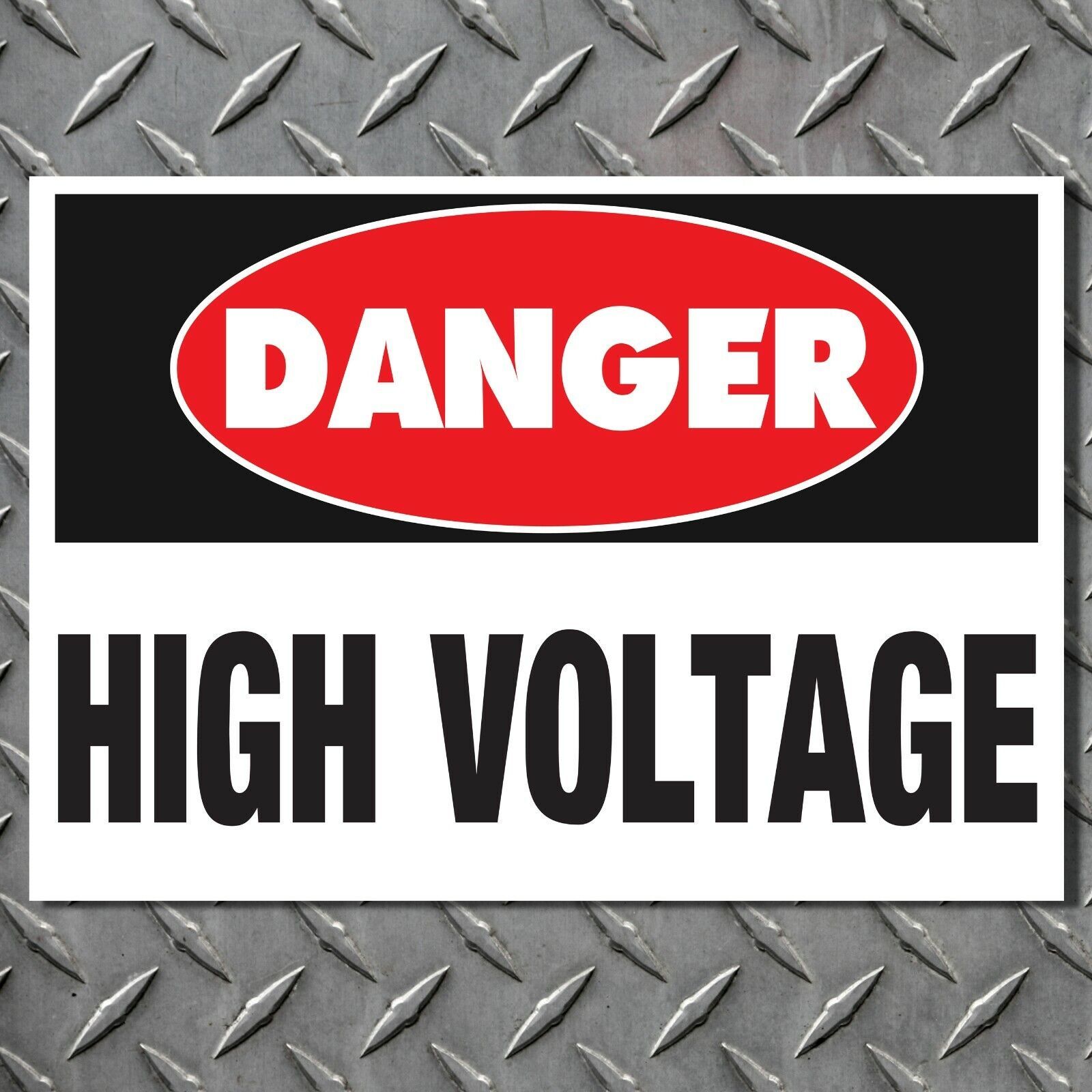 DANGER HIGH VOLTAGE Design 002 High Quality 6 mil Vinyl Decal - Long Las... - $1.93+