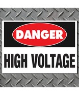 DANGER HIGH VOLTAGE Design 002 High Quality 6 mil Vinyl Decal - Long Las... - $2.63 CAD+