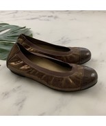 Vionic Womens Allora Ballet Flats Sz 6.5 Bronze Metallic Purple Cap Toe ... - $38.60
